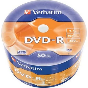 DVD-R lemez 4, 7GB 16x zsugor csomaglás VERBATIM 50 db