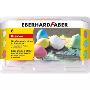 Eberhard Faber aszfaltkréta 6db-os tojásalakú műanyag védőfóliában E526510