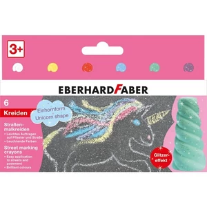 Eberhard Faber aszfaltkréta készlet 6db-os csillámos unikornis