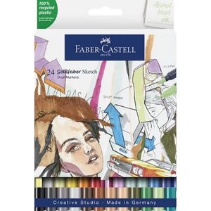 Faber Castell filctoll készlet Art and Graphic kétvégű alkoholos 24db-os GOLDFABER SKETCH MARKER 164724