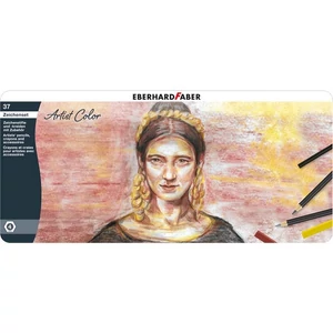 Eberhard Faber művész ceruza Kréta Készlet 37Db-Os Fém Dobozban ARTIST COLOR