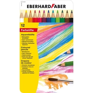 Eberhard Faber színes ceruza 12db Akvarell fém dobozban E516013
