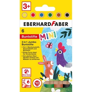 Eberhard Faber színes ceruza 6db-os "3in1" MINI KIDS 10mm-es heggyel