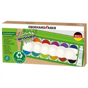 Eberhard Faber vízfesték 12db-os GREEN WINNER +tempera keverőpaletta