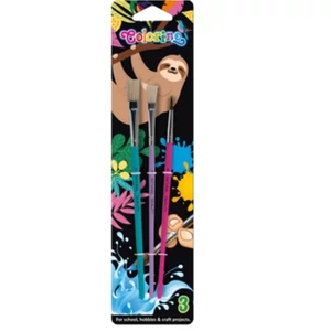 Ecset készlet lajhár Wildkid lapos 12,8 kerek 6 3 db-s