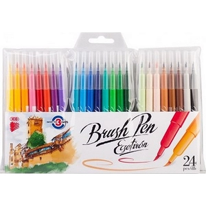 Ecsetiron 24 Brush Pen 24db-os ecsetirón készlet marker, filctoll, ecsetfilc