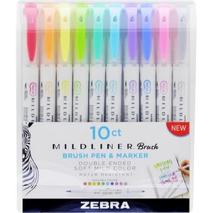 Ecsetiron készlet Zebra 0,5/0,7 mm, kétvégű, Mildliner Brush