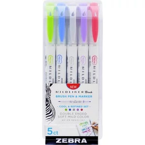 Ecsetiron készlet Zebra kétvégű Mildliner Cool 