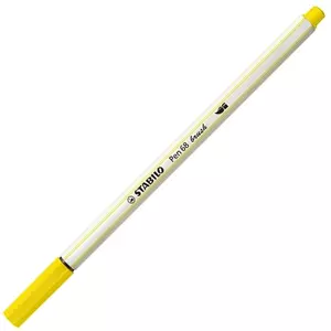 Ecsetiron Stabilo Pen 68 brush, citromsárga