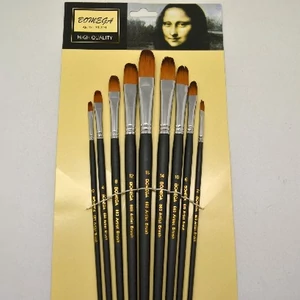 Ecsetkészlet 9db-os Mona Lisa Artist Fekete nyelű, 6 különböző fejű iskolaszezonos termék Bomega
