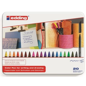 Edding 1200 marker/20 20db készlet fémdobozos marker, filctoll
