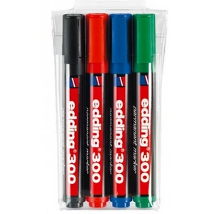 Edding 300 4-es készlet kerek kerekhegyű alkoholos marker 1,5-3mm alkoholos filc, marker