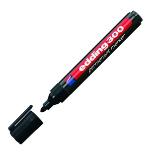 Edding 300 kerek hegyű fekete permanent alkoholos marker 1,5-3mm alkoholos filc, marker