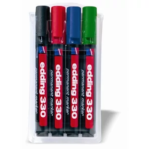 Edding 330 vágott hegyű 4-es permanent alkoholos marker 1-5mm alkoholos filc, marker