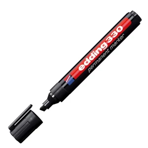 Edding 330 vágott hegyű fekete permanent alkoholos marker 1-5mm alkoholos filc, marker