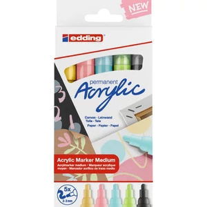 Edding 5100/5 Akril marker M (2-3 Mm) 5 Pastel Szín