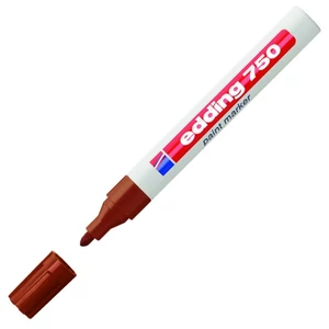 Edding 750 kerek hegyű barna lakkmarker 2-4mm jelölésre Üveg, porcelán, műanyag, fém 