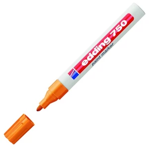 Edding 750 kerek hegyű narancs lakkmarker 2-4mm jelölésre Üveg, porcelán, műanyag, fém 