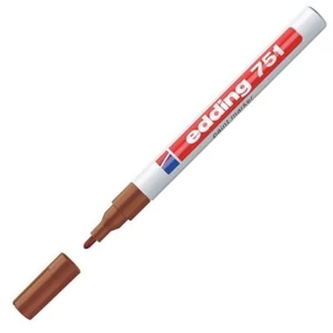 Edding 751 kerek hegyű barna lakkmarker 1-2mm jelölésre Üveg, porcelán, műanyag, fém