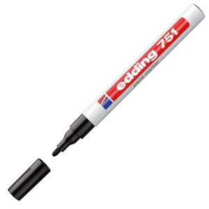 Edding 751 kerek hegyű fekete lakkmarker 1-2mm jelölésre Üveg, porcelán, műanyag, fém