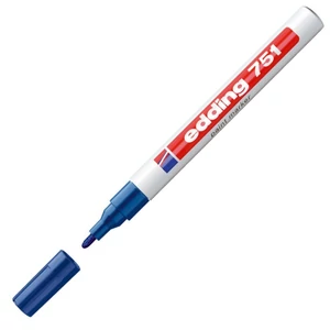 Edding 751 kerek hegyű kék lakkmarker 1-2mm jelölésre Üveg, porcelán, műanyag, fém