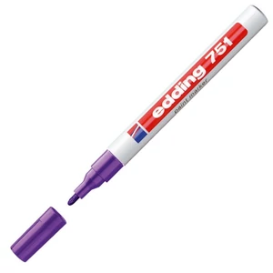 Edding 751 kerek hegyű lila lakkmarker 1-2mm jelölésre Üveg, porcelán, műanyag, fém