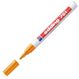 Edding 751 kerek hegyű narancs lakkmarker 1-2mm jelölésre Üveg, porcelán, műanyag, fém