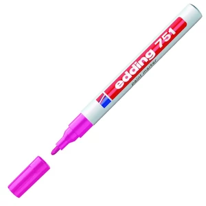 Edding 751 kerek hegyű pink lakkmarker 1-2mm jelölésre Üveg, porcelán, műanyag, fém
