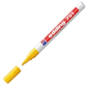 Edding 751 kerek hegyű sárga lakkmarker 1-2mm jelölésre Üveg, porcelán, műanyag, fém