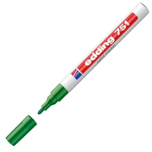 Edding 751 kerek hegyű zöld lakkmarker 1-2mm jelölésre Üveg, porcelán, műanyag, fém