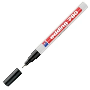 Edding 780 fekete lakkmarker 0,8mm jelölésre Üveg, porcelán, műanyag, fém