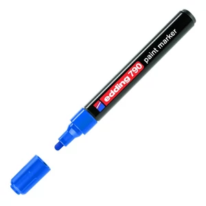 Edding 790 kerek hegyű kék lakkmarker 0,8mm jelölésre Üveg, porcelán, műanyag, fém