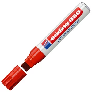 Edding 850 vágott hegyű piros permanent alkoholos marker 5-16mm Marker permanent Edding 850