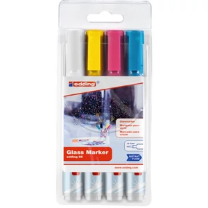 Edding 95 ABLAK MARKER 4kszl. GLASS MARKER 4készlet D10 kerek hegyűvonalvastagság:2-3mm