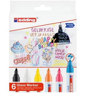 Edding 95 ABLAK MARKER 6kszl. GLASS MARKER 6készlet D10 kerek hegyűvonalvastagság:2-3mm