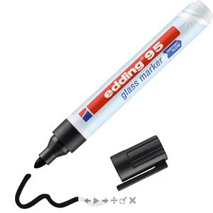 Edding 95 ABLAK MARKER GLASS MARKER fekete D10 kerek hegyűvonalvastagság:2-3mm