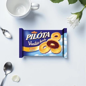 Édes kekszek Győri Pilóta vaníliás karika, étcsokis, 150g KHE014