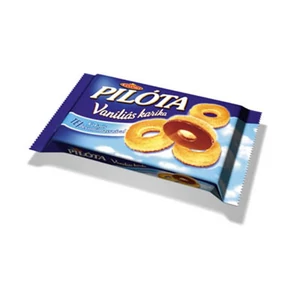 Édes kekszek Győri Pilóta vaníliás karika, tejcsokis, 150g KHE015