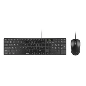 Egér- és billentyűzet készlet vezetékes USB HUN,GENIUS Slimstar C126 fekete