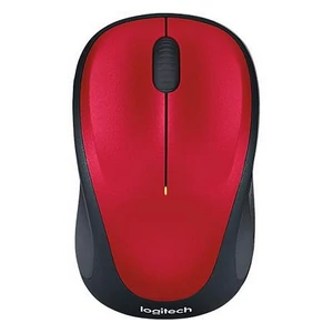 Egér vezeték nélküli optikai közepes méret USB LOGITECH M235 piros