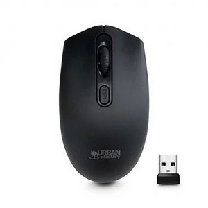 Egér vezeték nélküli optikai közepes USB URBAN FACTORY Free Color fekete