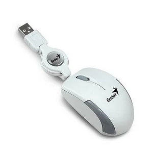 Egér vezetékes optikai kis USB GENIUS Micro Traveler fehér