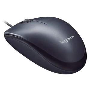 Egér vezetékes optikai normál méret USB LOGITECH M90 sötétszürke
