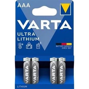 Elem AAA Varta mikro, 4 db, lítium, Ultra Lithium VEULAAA4N