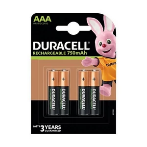Elem Duracell AAA Recharge Plu 1, 2V 750mAh mikró méretű akkumulátor Kiszerelés: 4db/bliszter