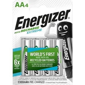 Elem Energizer Extreme AA Tölthető elem, AA ceruza, 4x2300 mAh előtöltött