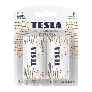 Elem Tesla D LR20/1,5V gold+alkáli elem 2db/csomag