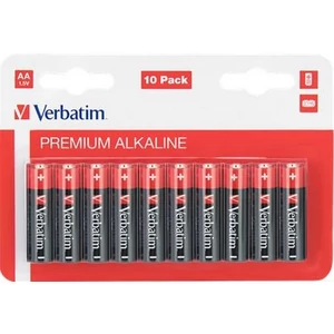 Elem Verbatim alkáli AA Premium  ceruza elemek 10db-os VERBATIM Elem, AA ceruza, 10 db