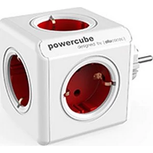 Elosztó 4 aljzat Allocacoc PowerCube Original DE fehér-piros