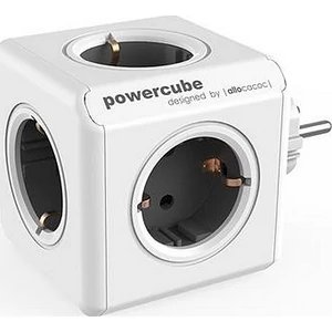 Elosztó 4 aljzat Allocacoc PowerCube Original DE fehér-szürke